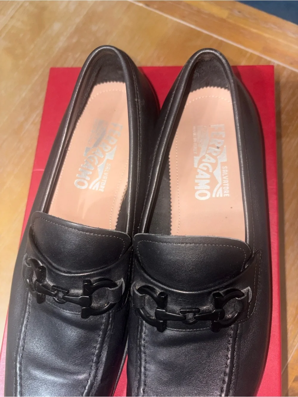 Salvatore Ferragamo Men’s Asten Loafers Size 9 E black leather